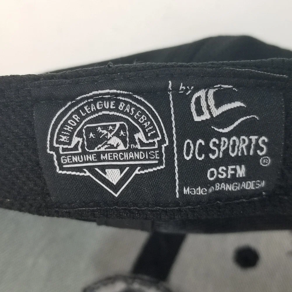 OC Sports‎ Baseball Hat Mens OSFM Black Lansing Lugnuts MiLB Embroidered Hat